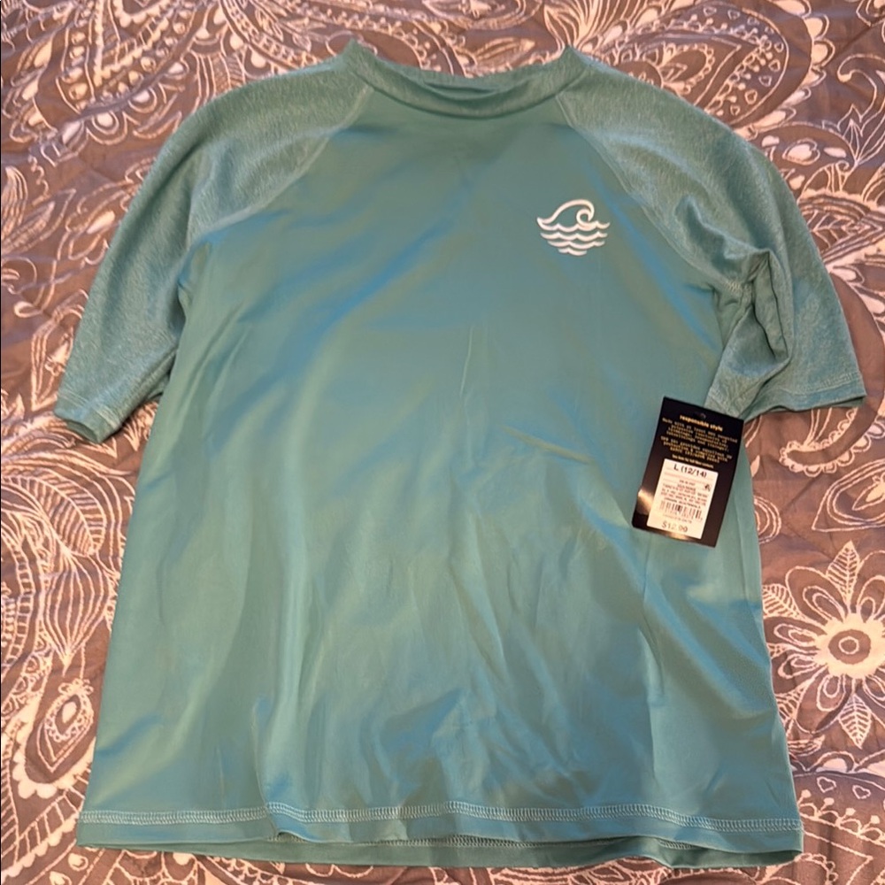 Aqua Teal Short Sleeve Shirt